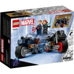 LEGO® Marvel Fekete Özvegy és Amerika Kapitány motorkerékpárok